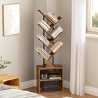 RALGEND Tree Bookshelf, 6 Tier Bookcase - Image 6