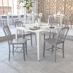 Flash Furniture Gael Indoor/Outdoor Modern Metal Dining Chairs, - Image 2
