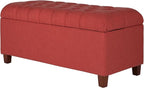 Homepop Home Decor | Tufted Ainsley Button Storage Ottoman Bench - Image 8