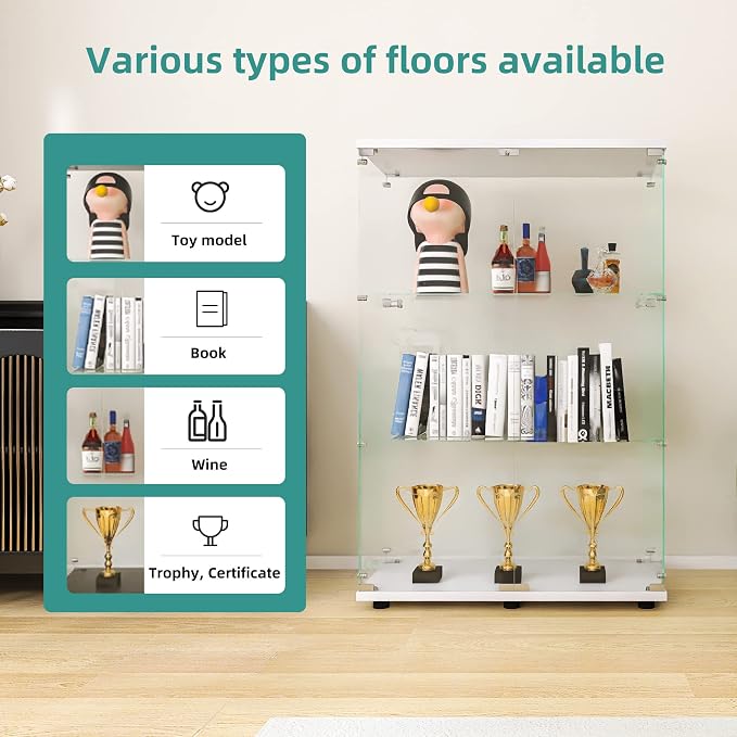 LFT HUIMEI2Y Glass Display Cabinet 3-Shelf - Image 4