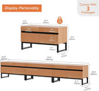 WAMPAT Modern TV Stand for 32-110 Inch TVs, Wood Entertainment Center - Image 2