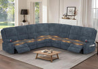 Yolsali Manual Reclining Sectional Sofa Set, 7 Seats Soft Fabric Recliner by SavortheHappyMoments
