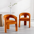 BESTANO Modern Velvet Fabric Upholstered Dining Chairs - Image 2