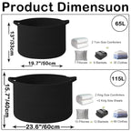 115L Extra Large Blanket Basket, Woven Rope Laundry Basket Hamper - Image 2