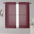 Sheer Curtains, 2 Panels, Cafe Curtains by OWENIE