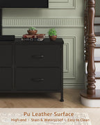 TV Stand with Mount, Fabric Dresser with 6 Drawers - Image 6