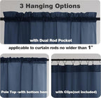 Chyhomenyc Navy Blue Sheer Curtains 96 Inches Long 2 Panels, Light Filtering - Image 5
