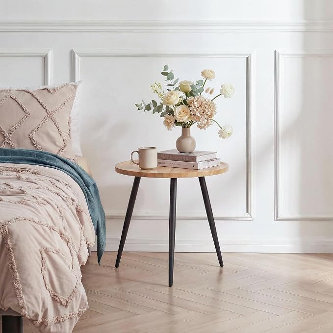 VECELO Modern Side Table, Round Small End Table, Exclusively Designed - Image 4