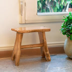 Greenage Cedar Roots Wooden Stool Naturally Shape Large 20" x 13" x 18" H Wood - Image 6