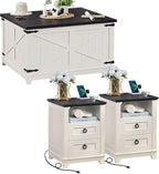 Farmhouse Coffee Table Set of 3, Furniture Set by Joaxswe