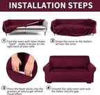 Peryiter 3 Pcs Couch and Loveseat Covers Set Sofa Cover - Image 3