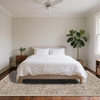 Vintage Moss Living Room Rug, 8x10 Washable Area Rugs - Image 4