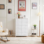 DUMOS Dresser for Bedroom, 10 Storage Drawers, Wide Fabric Closet Chests - Image 2