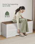 CHOEZON Storage Chest, 47.2" Wooden Storage Trunk, Modern Storage Bench - Image 7
