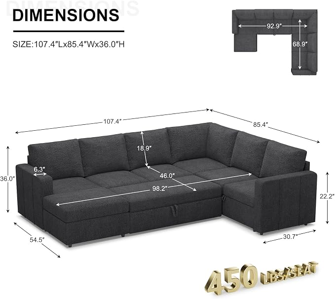 Belffin Modular Sectional Sleeper Sofa - Image 2