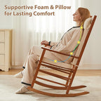 Waterproof Rocking Chair Cushions Outdoor & Indoor, Wooden Rocking Chair Pads - Image 2