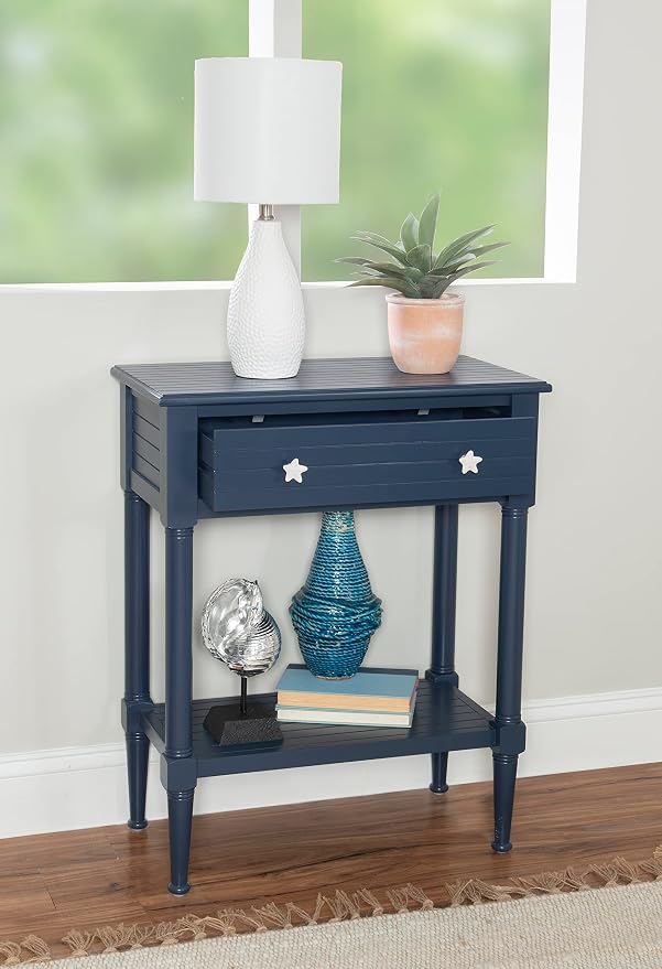 Linon Raleigh Navy Accent Table - Image 4