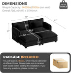 ELUCHANG Oversized 79" Modular Sectional Sofa Bed, Comfy Cloud Couch - Image 2