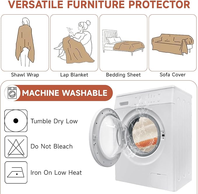 VClife Sofa Cover Washable Soft Plush Couch Cover - Image 6