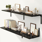 Fun Memories Floating Shelves for Wall, 12 Inch Deep Floating Shelves Set of 2 by FunMemories