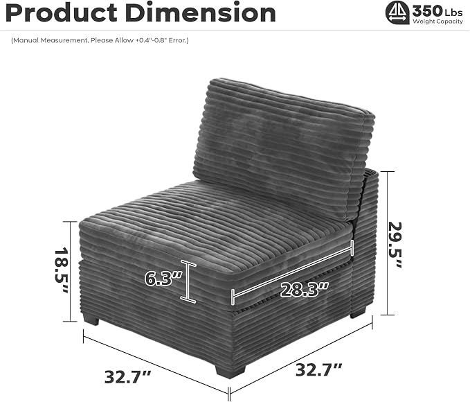 ovios 32.7 inches Middle Seat Module - Image 2
