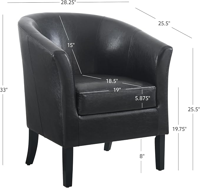 Linon Home Dcor Linon Home Decor Simon Club Chair - Image 3