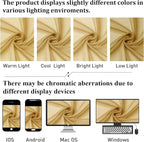 Gold Sheer Curtains 120 Inches Long 2 Panels Set, Rod Pockets Light Filtering - Image 5