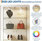 IDEALHOUSE Tempered Glass Display Cabinet - Image 5