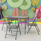 Flash Furniture Mindy Kids 5-Piece Folding Square Table and Chairs Set - Image 7