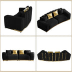 Oversized Velvet Chesterfield Couch - Image 6