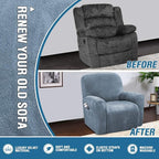 H.VERSAILTEX Velvet Stretch Recliner Couch Covers 4-Pieces Style Recliner Chair - Image 5