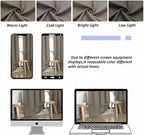 Simplebrand Ava Latte Short 36 Inches Blackout Curtain 2 Panels Set, Half - Image 8