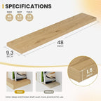Acovy 48 Inch Floating Shelves, 9.3" Deep Floating Shelf Wall Mounted, Rustic - Image 3