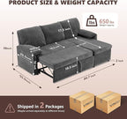 VINGLI Convertible Sofa Bed Couches - Image 2