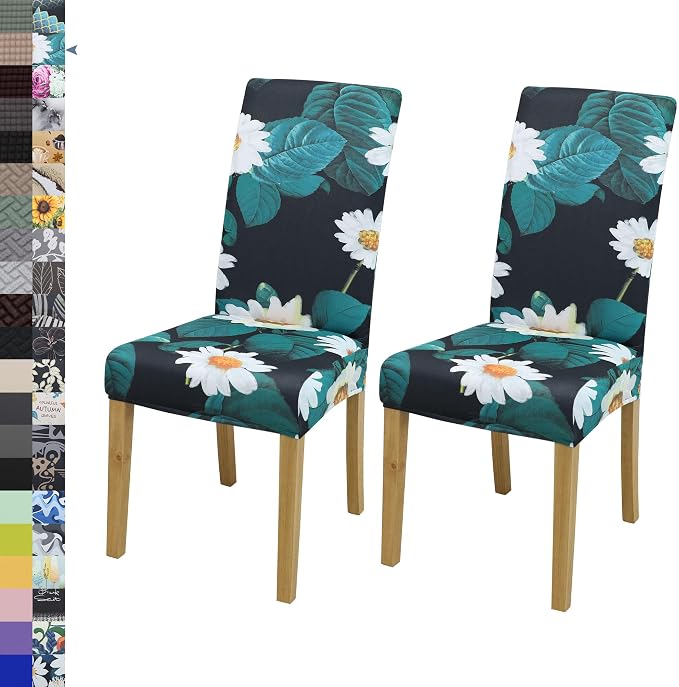 BIETYONE Stretch Dining Chair Covers Set of 2, Soft Removable Washable Kitchen by BIETYONE