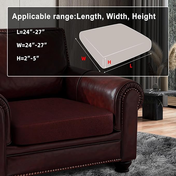 ANARACHON Leather Look Couch Cushion Covers Sofa Seat Slipcovers Sets Couches - Image 3
