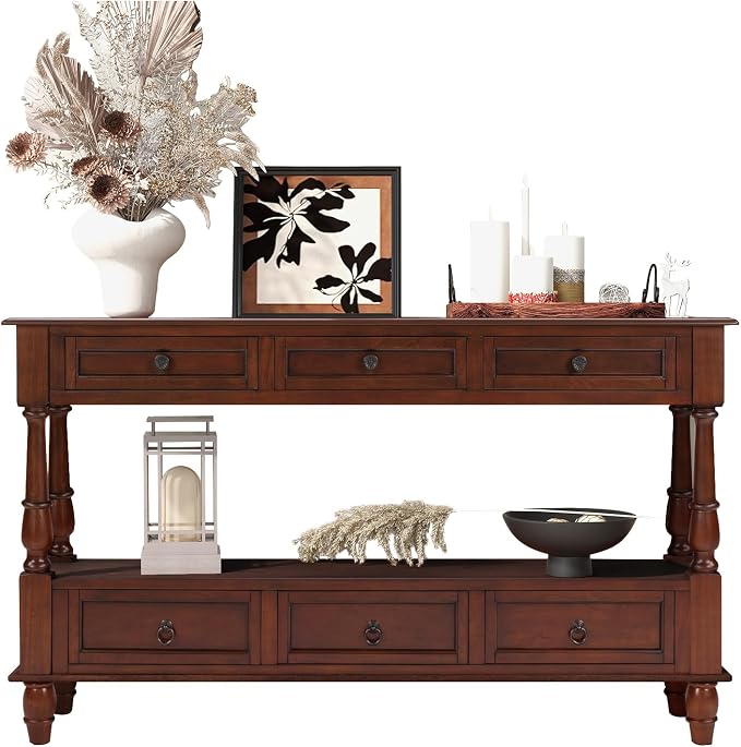 Vintage Solid Wood Console Table - Image 7