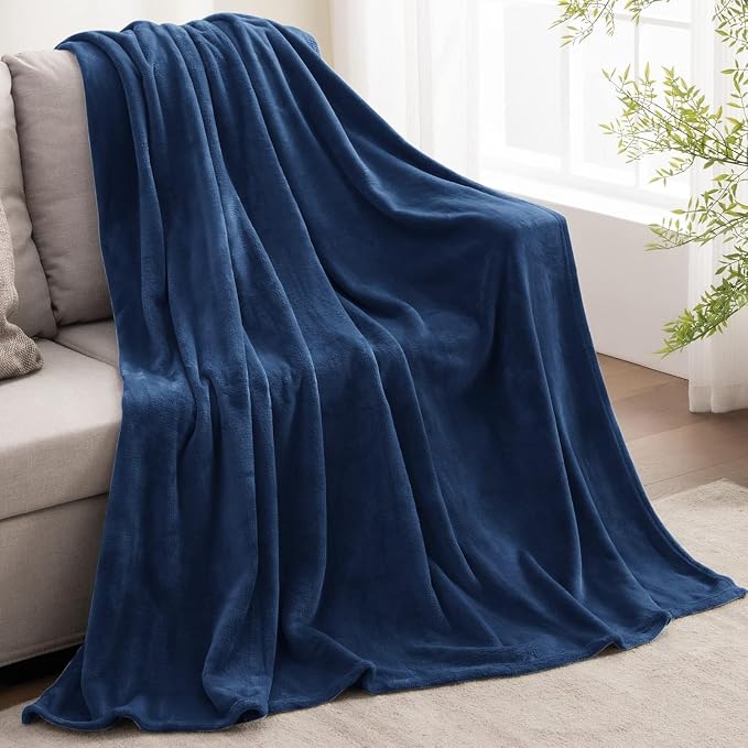 BEDELITE Fleece Blanket Soft Plush Full Bed Blanket Navy 84"x90" | Ultra Soft - Image 5