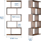 Cozy Castle Set of 2 Geometric Bookcase, S-Shaped Modern Bookshelf, Room - Image 2