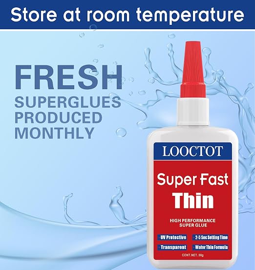 LOOCTOT 60g Thin Super Glue Dries Super Fast Premium CA Glue - Image 6