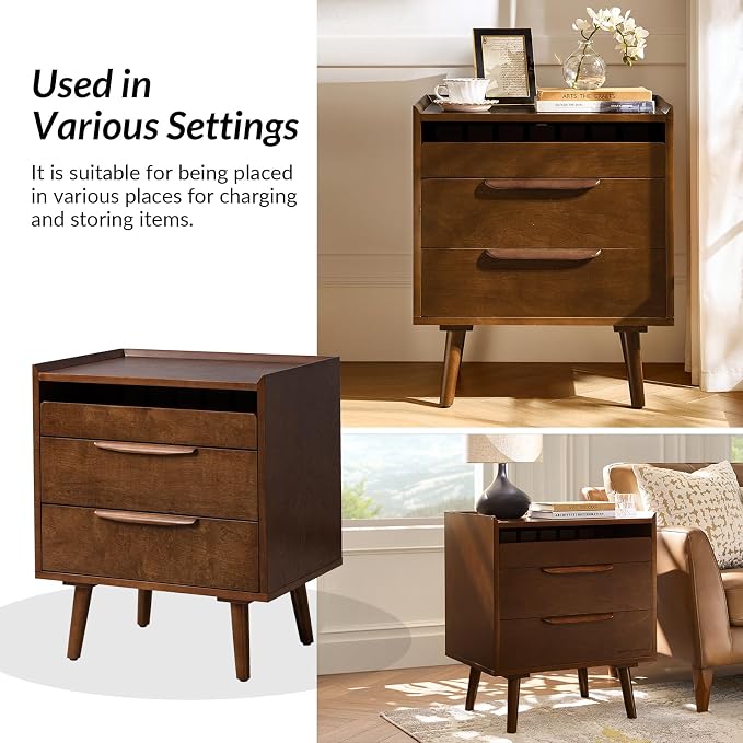 HULALA HOME 2 Drawer End Table - Image 7