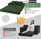 COMAX Convertible Sofa Bed Queen, Corduroy Folding Floor Couch Pull Out Couch - Image 3