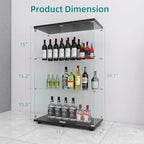LFT HUIMEI2Y Glass Display Cabinet 3-Shelf - Image 3