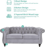 AVZEAR Chesterfield Loveseat, Modern Velvet Sofa Tufted Couch 2 Seater - Image 6