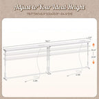 Huuger 78.7 Inch Behind Couch Table - Image 2