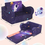 MOMCAYWEX Kids Sofa, 2-in-1 Flip-Out Foam Couch, Foldable Soft Play Lounge Chair - Image 3