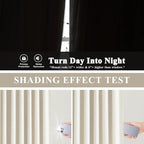 Vision Home Natural Full Blackout Curtains Linen Blended Darkening Window - Image 9