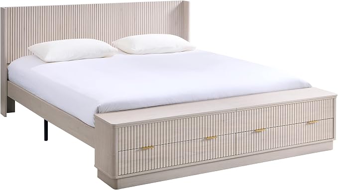 T4TREAM Fluted King Size Bed Frame - Image 7
