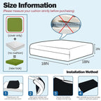 Sqodok Outdoor Cushion Covers 18x18 inch, Wicker Chair - Image 2