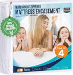 Utopia Bedding Mattress Protector Zippered Twin Size, 100% Waterproof Bed Bug by UTOPIABEDDING